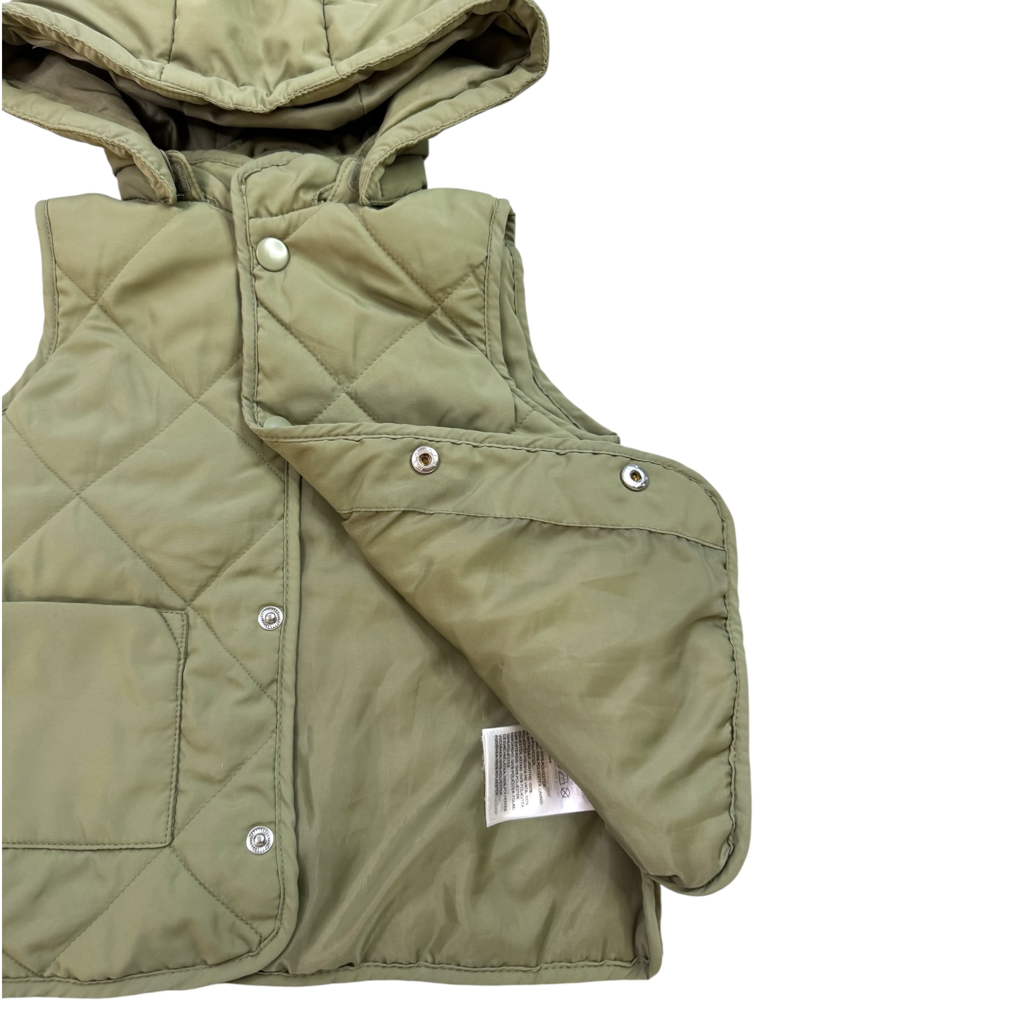 Khaki prošívaná vesta H&M
