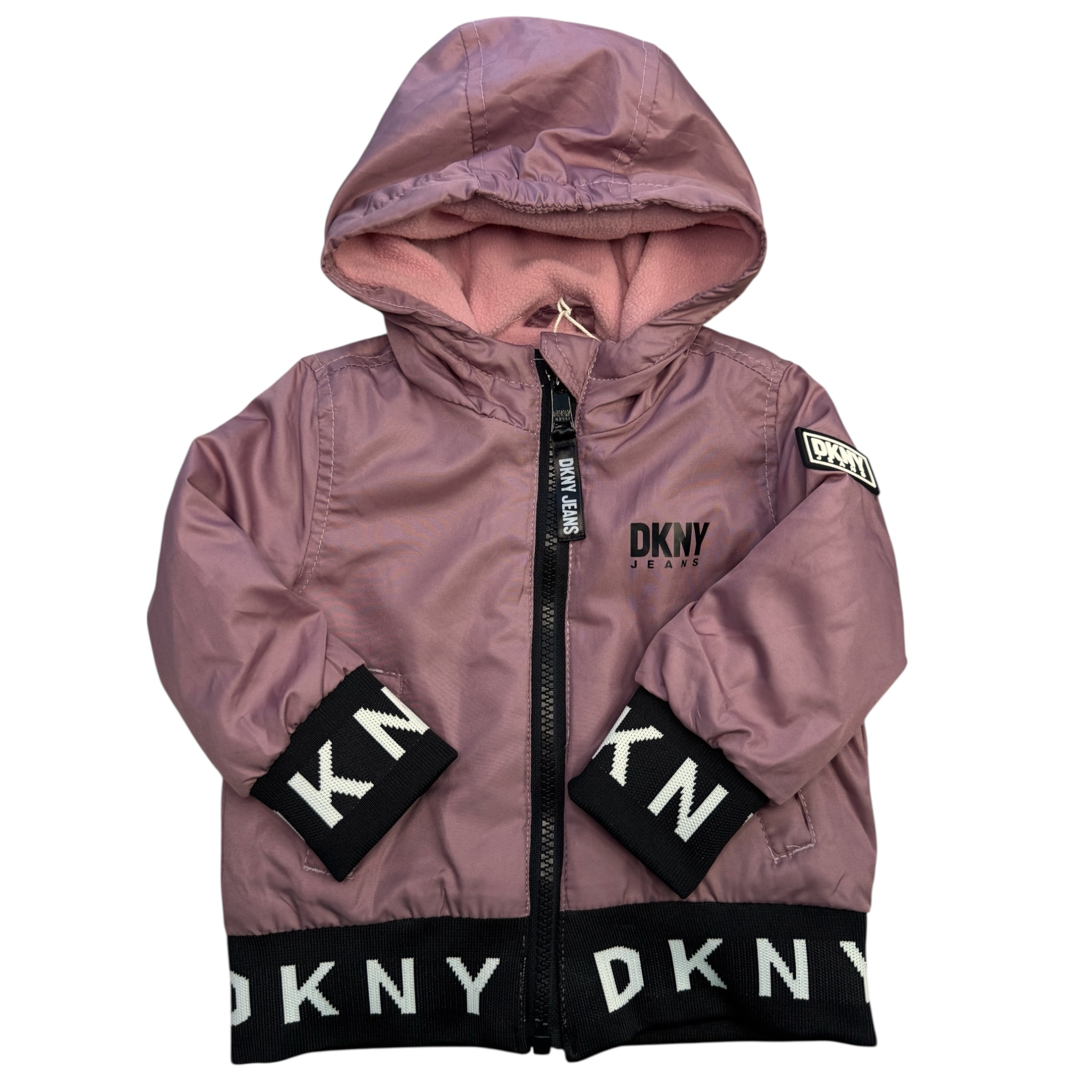 Růžová zateplená bunda DKNY