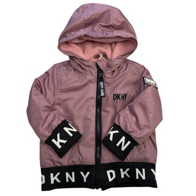 Růžová zateplená bunda DKNY