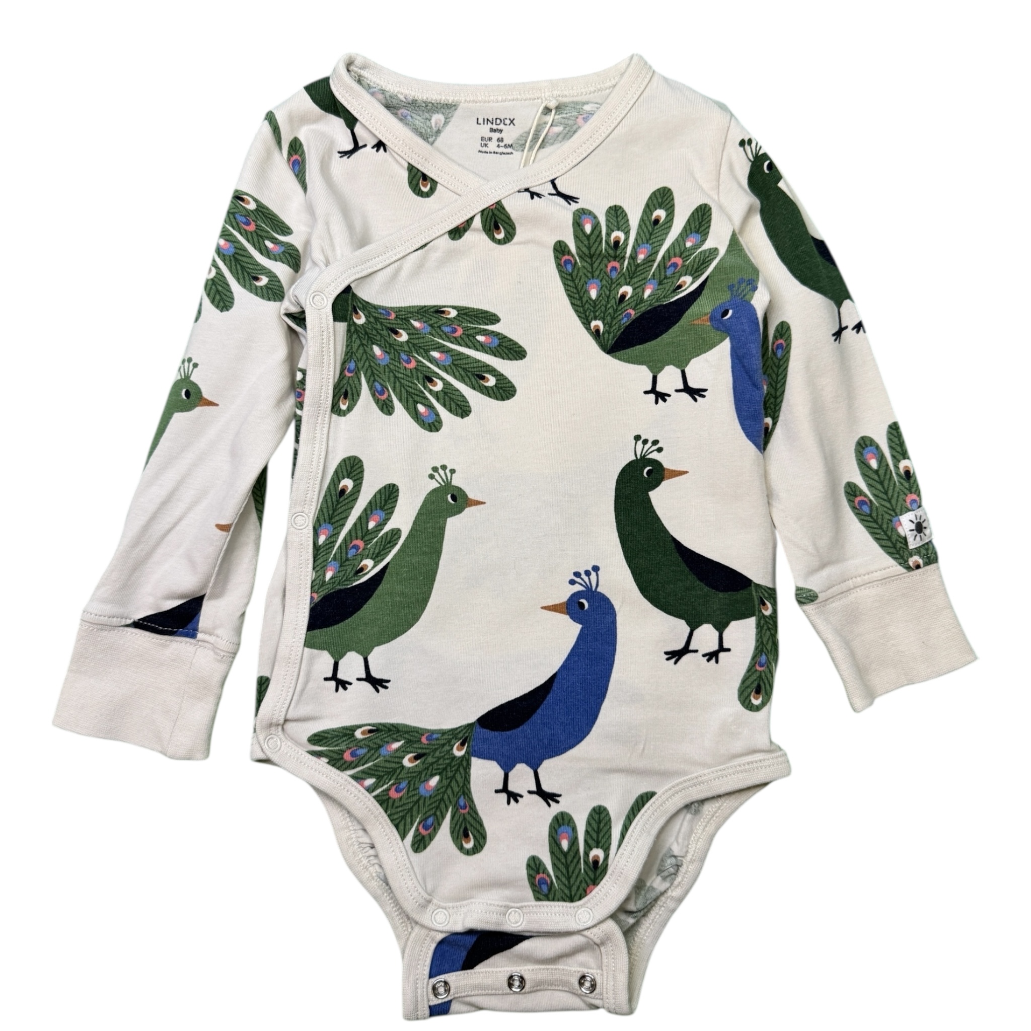 Béžové body s pávy Lindex