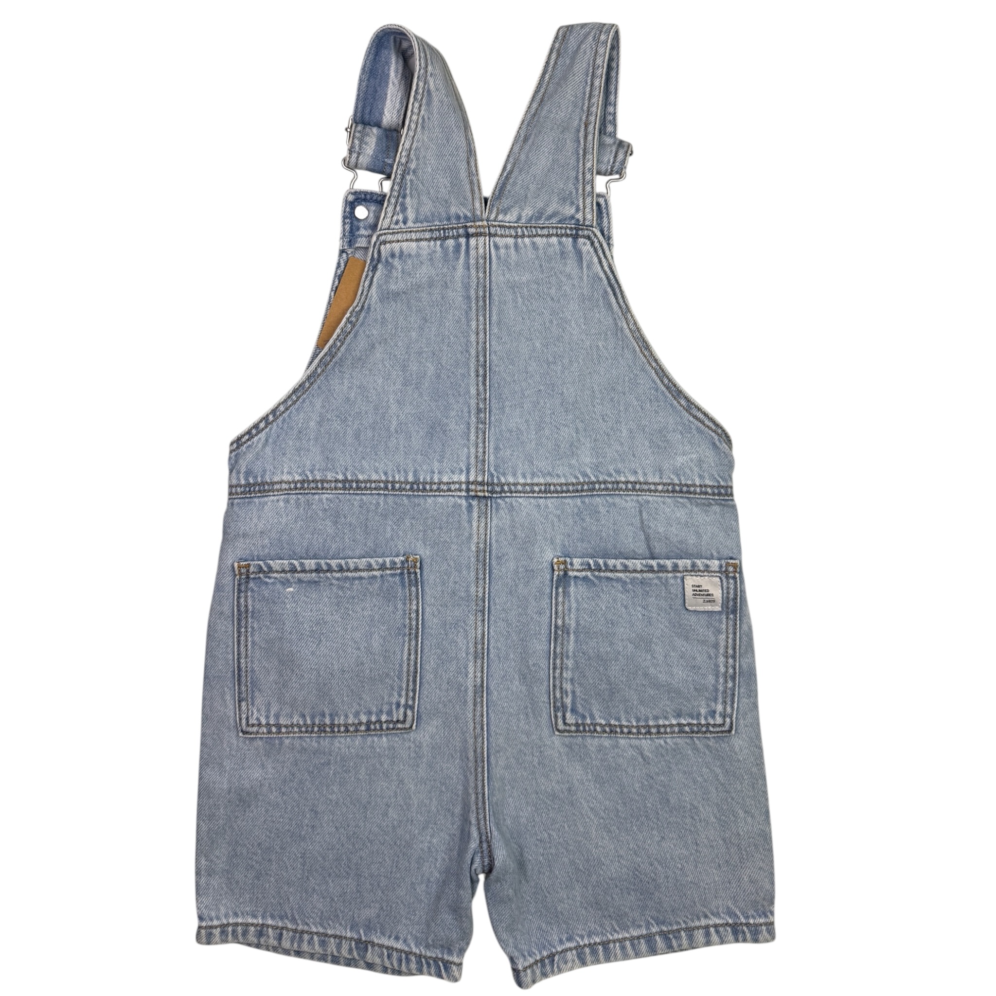 Modré riflové kraťasy s laclem ZARA
