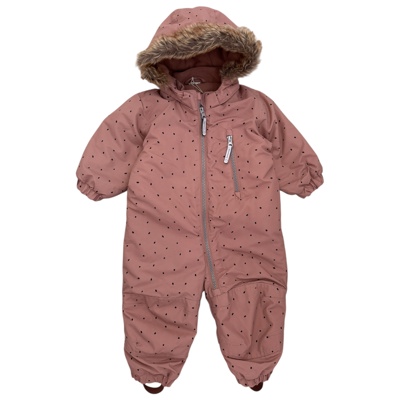 Růžová zimní kombinéza s puntíky H&M