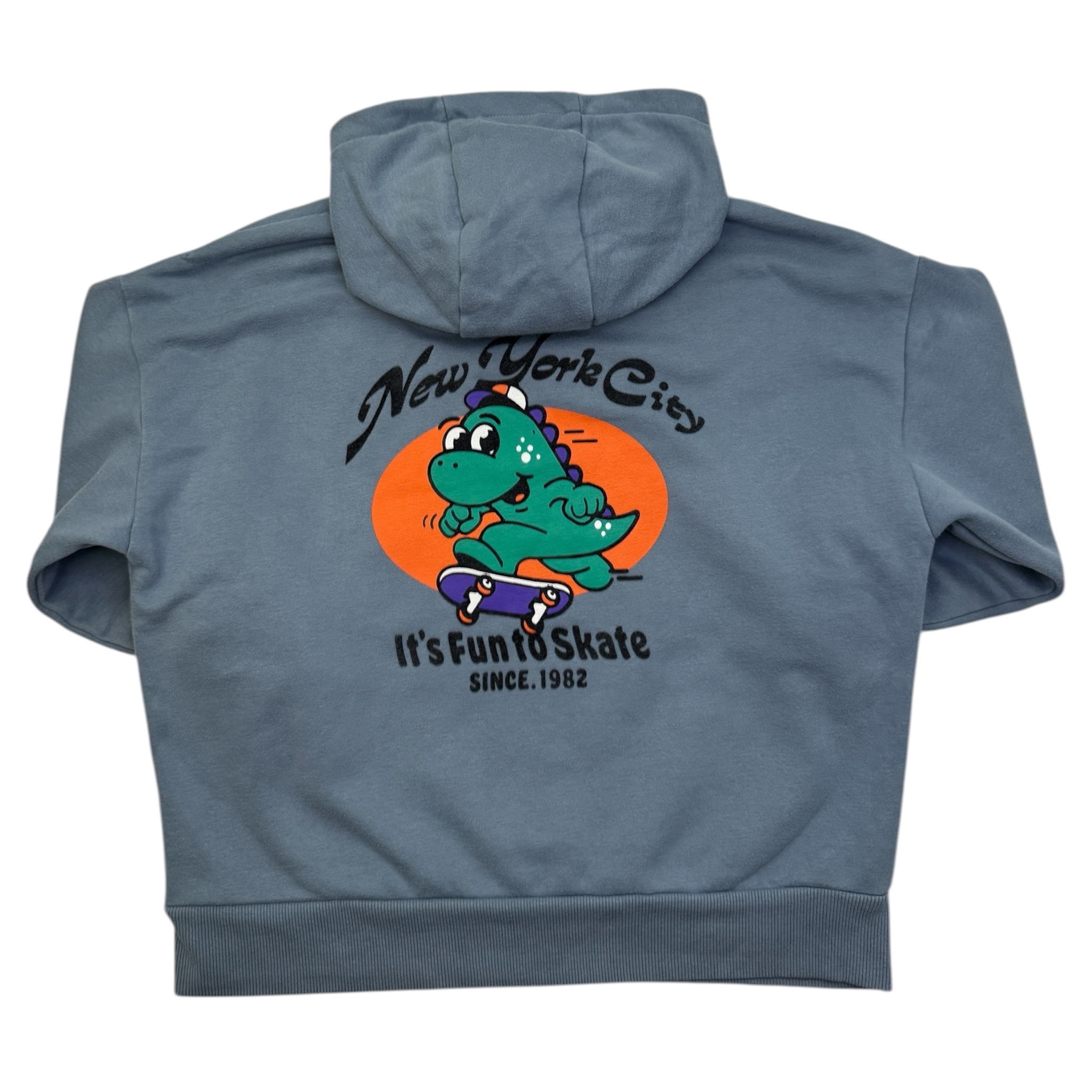 Modrá oversize mikina s dinosaurem Next