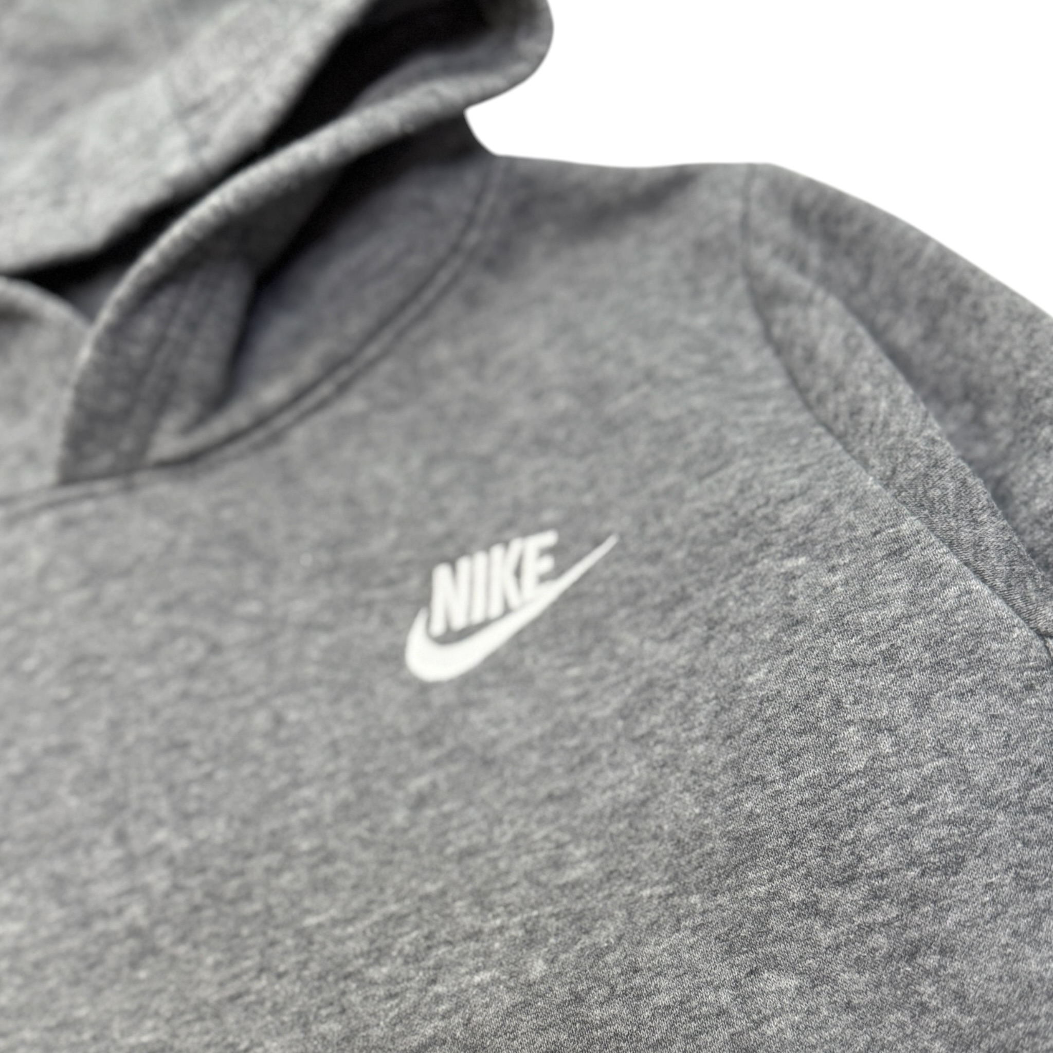 Šedá mikina s kapucí a logem Nike