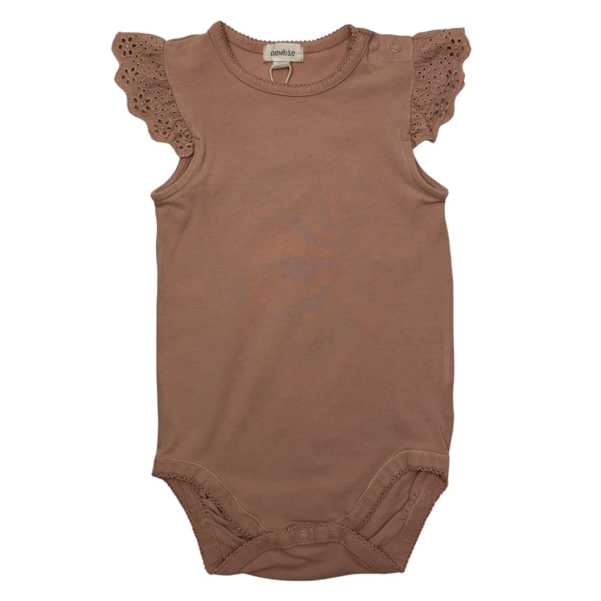 Růžové letní body s krajkou NEWBIE