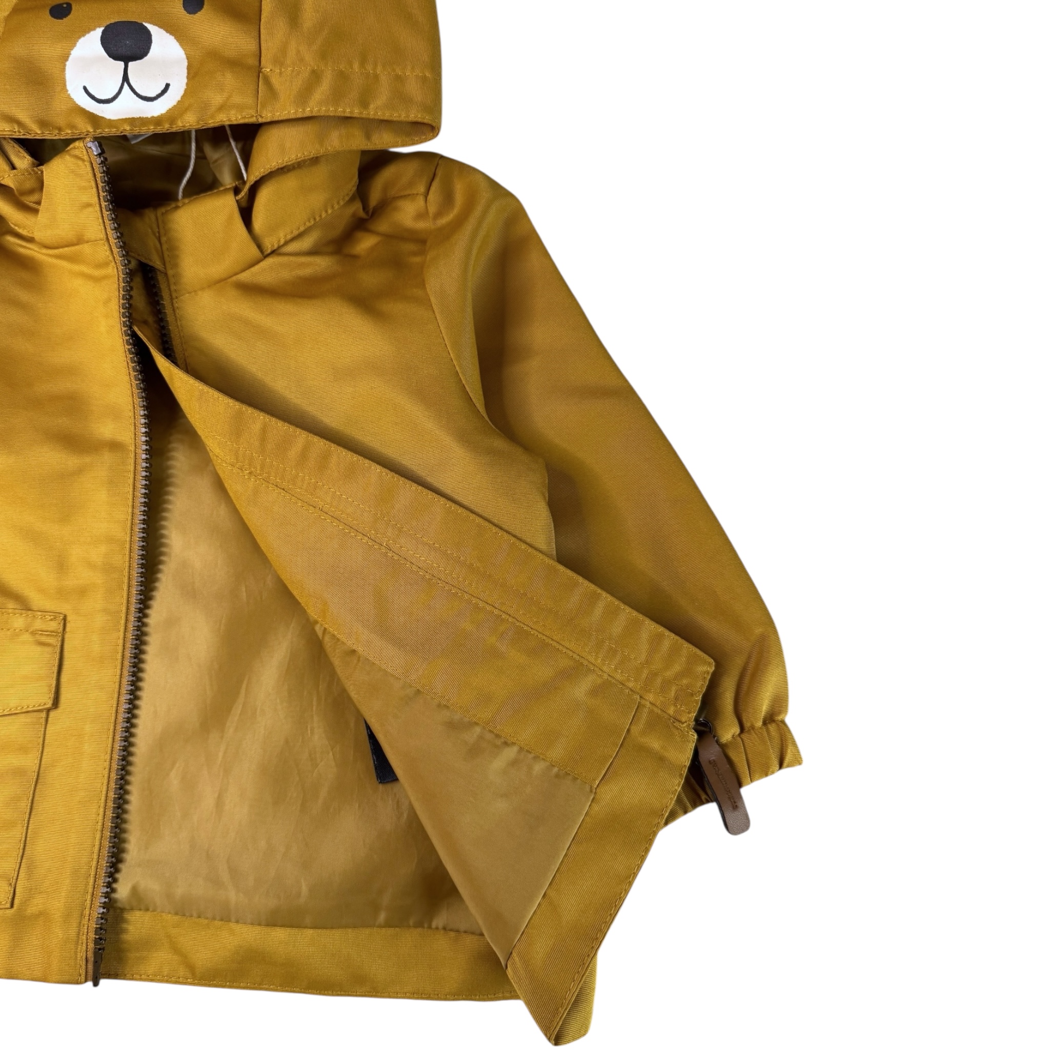 Okrová bunda s medvěda na kapuci H&M