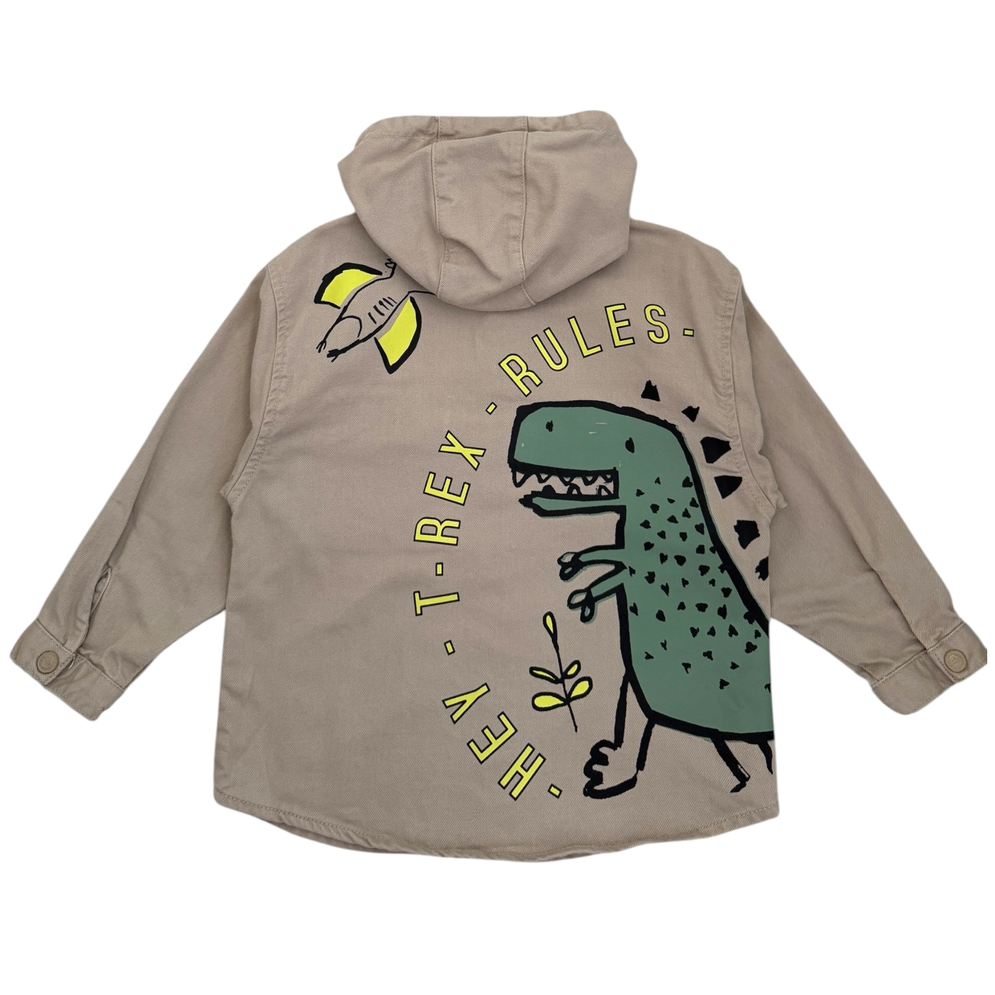 Béžová riflová bundokošile s dinosaurem George