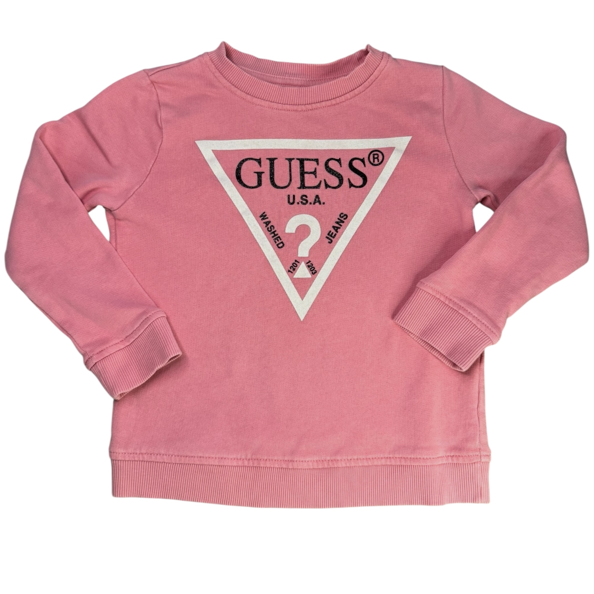 Růžová mikina s logem Guess