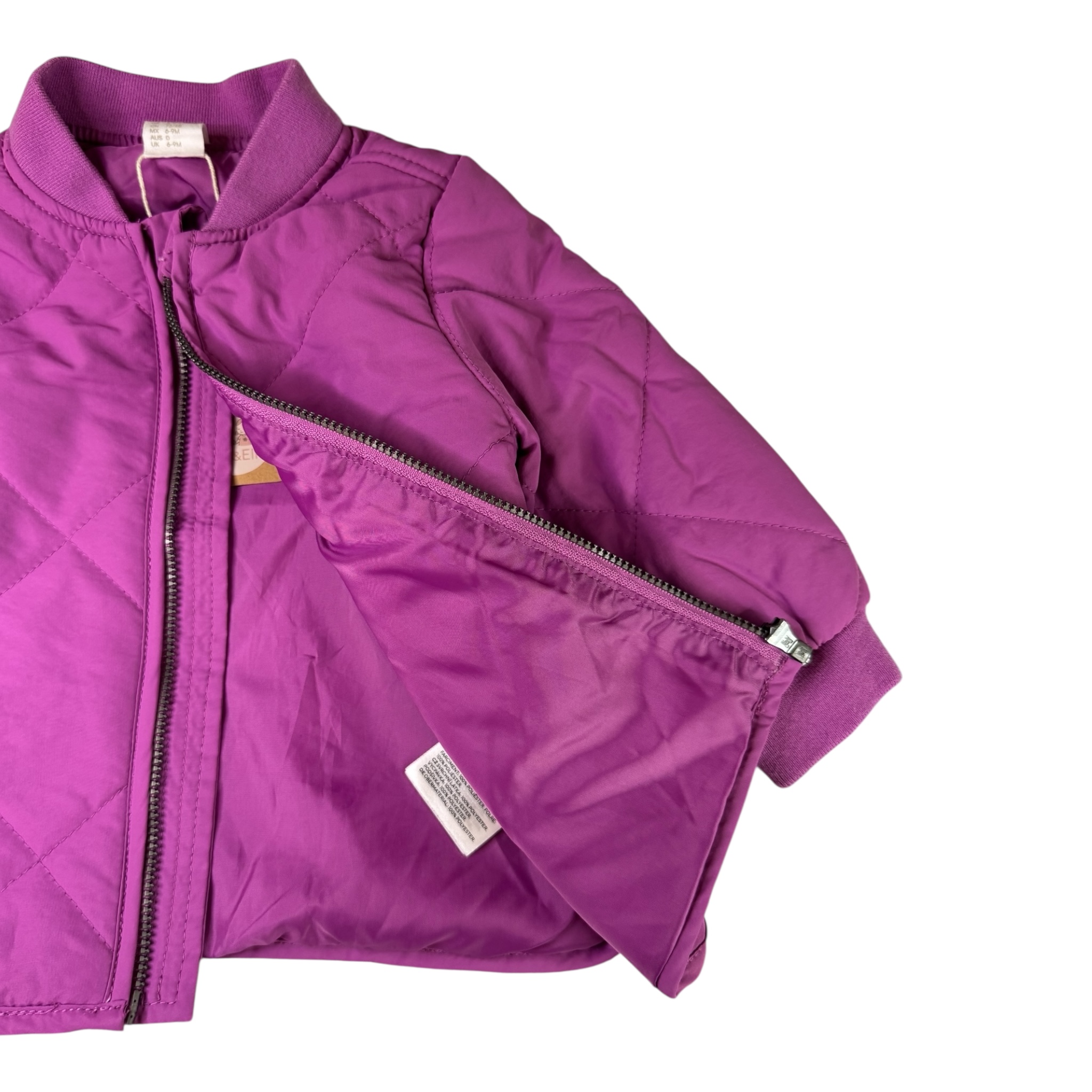 Růžový prošivaný bomber H&M
