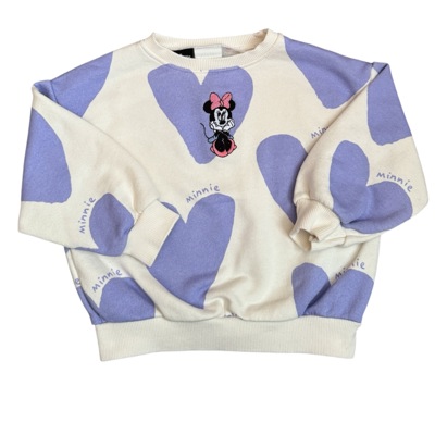 Smetanová mikina se srdíčky a Minnie ZARA