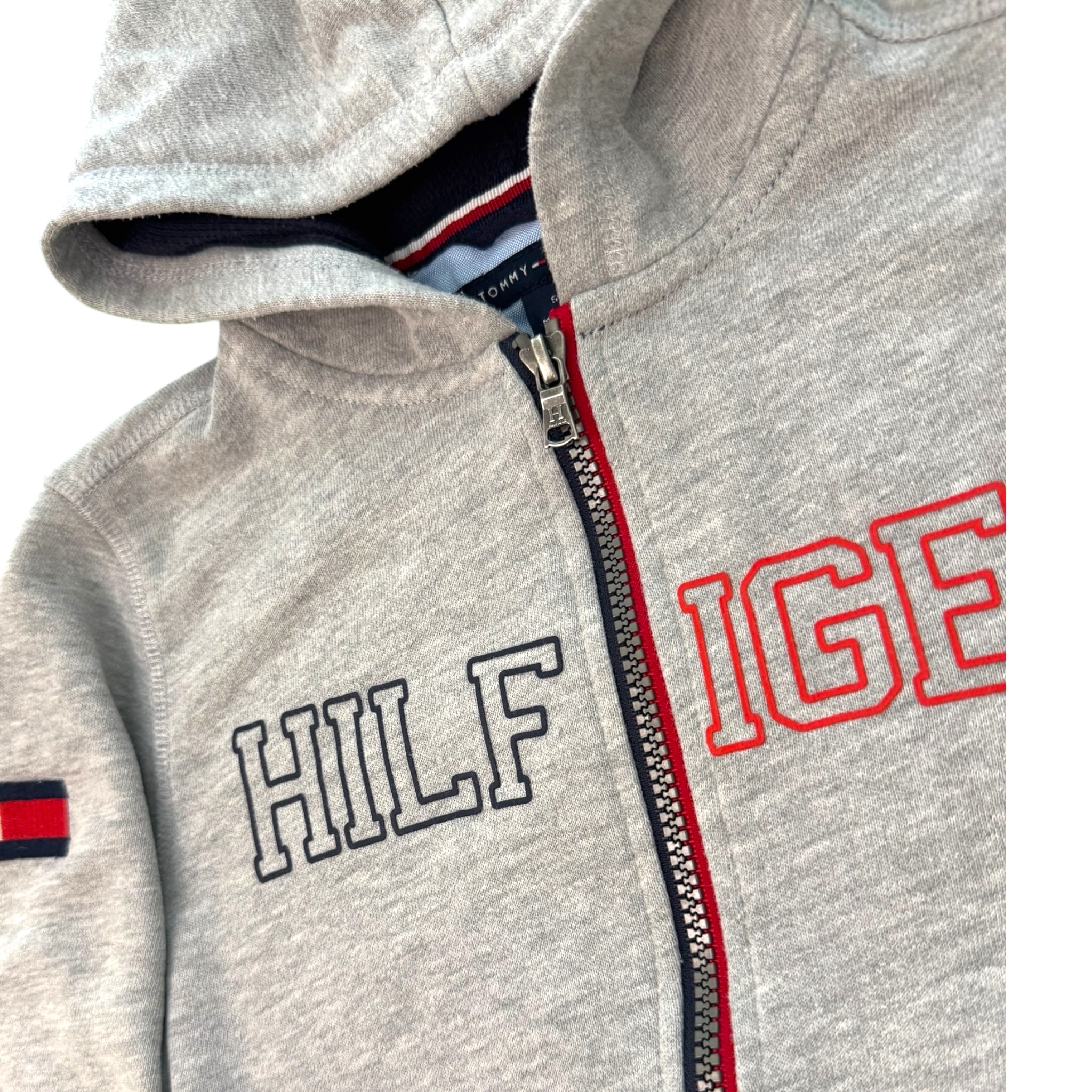 Šedá mikina na zip Tommy Hilfiger