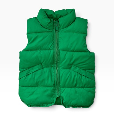 Zelená prošívaná vesta H&M