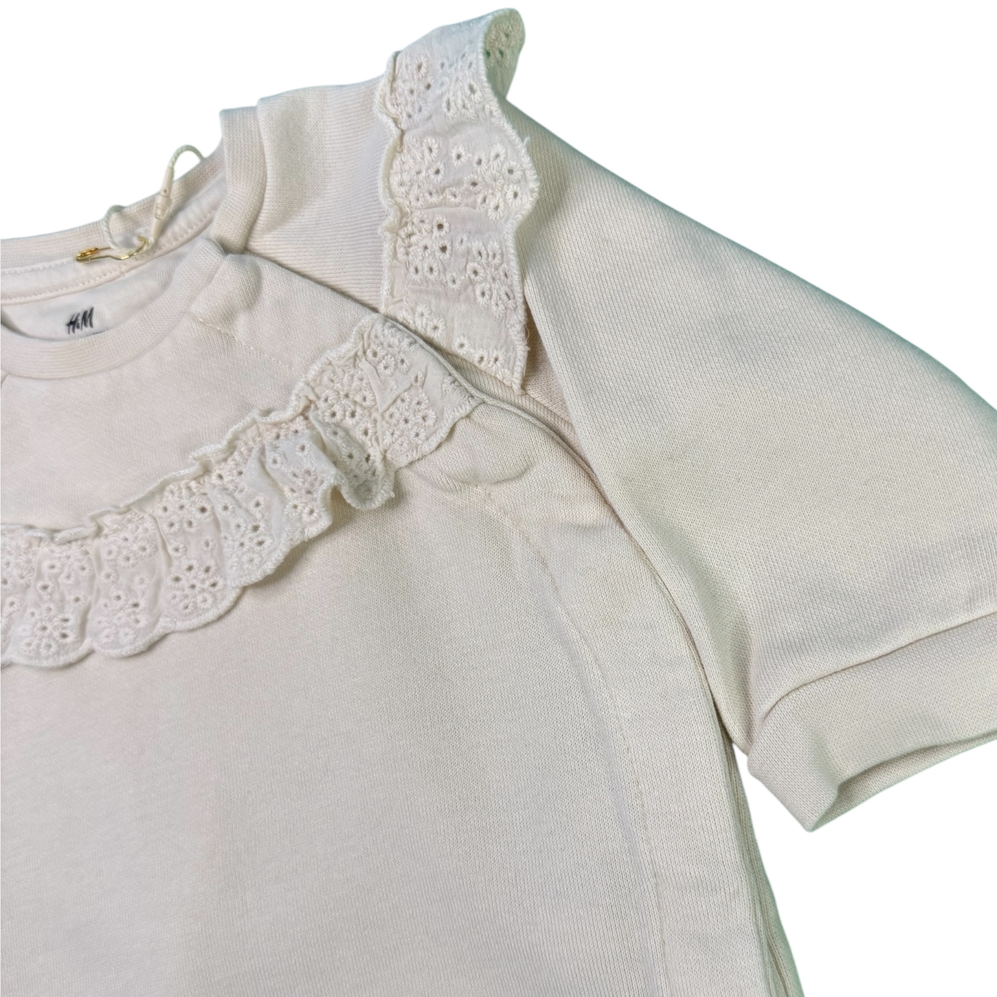 Krémová mikina s krajkou H&M