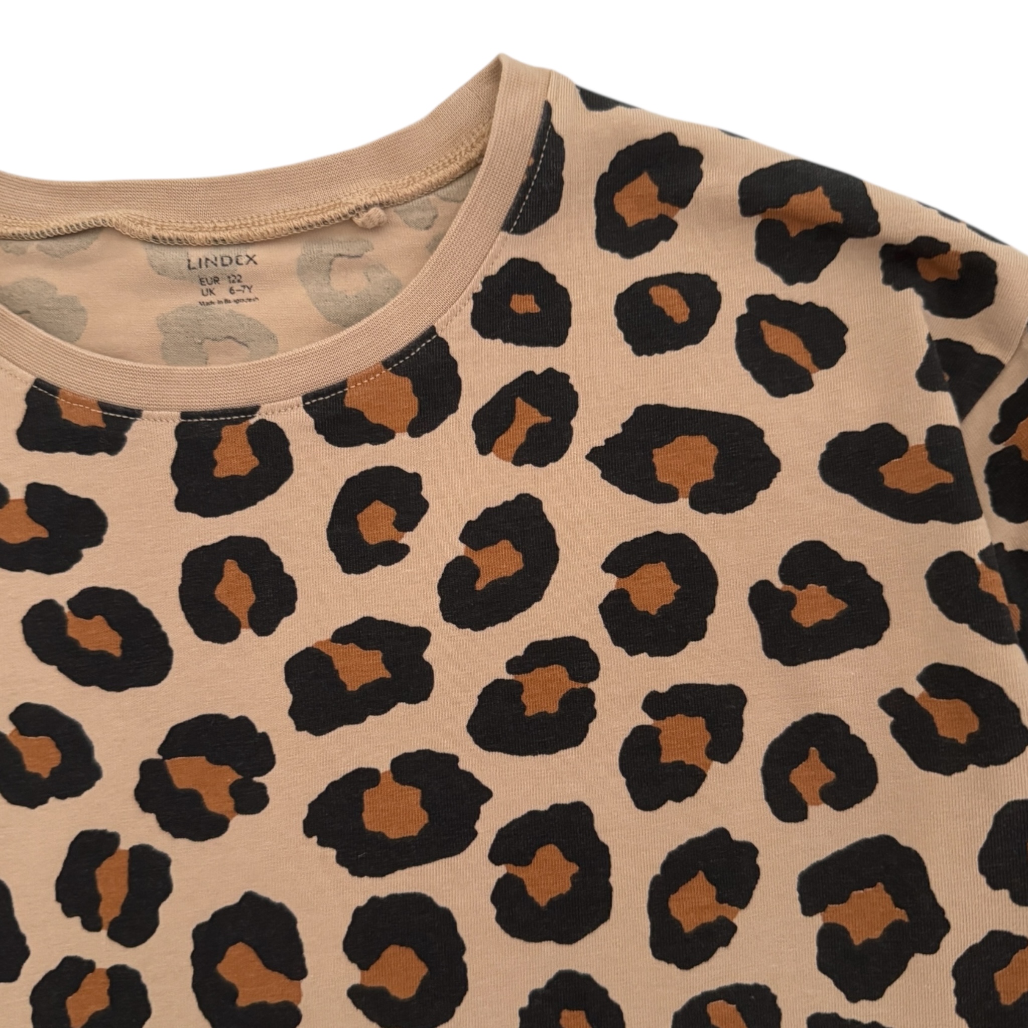 Béžové triko s leopardím vzorem Lindex
