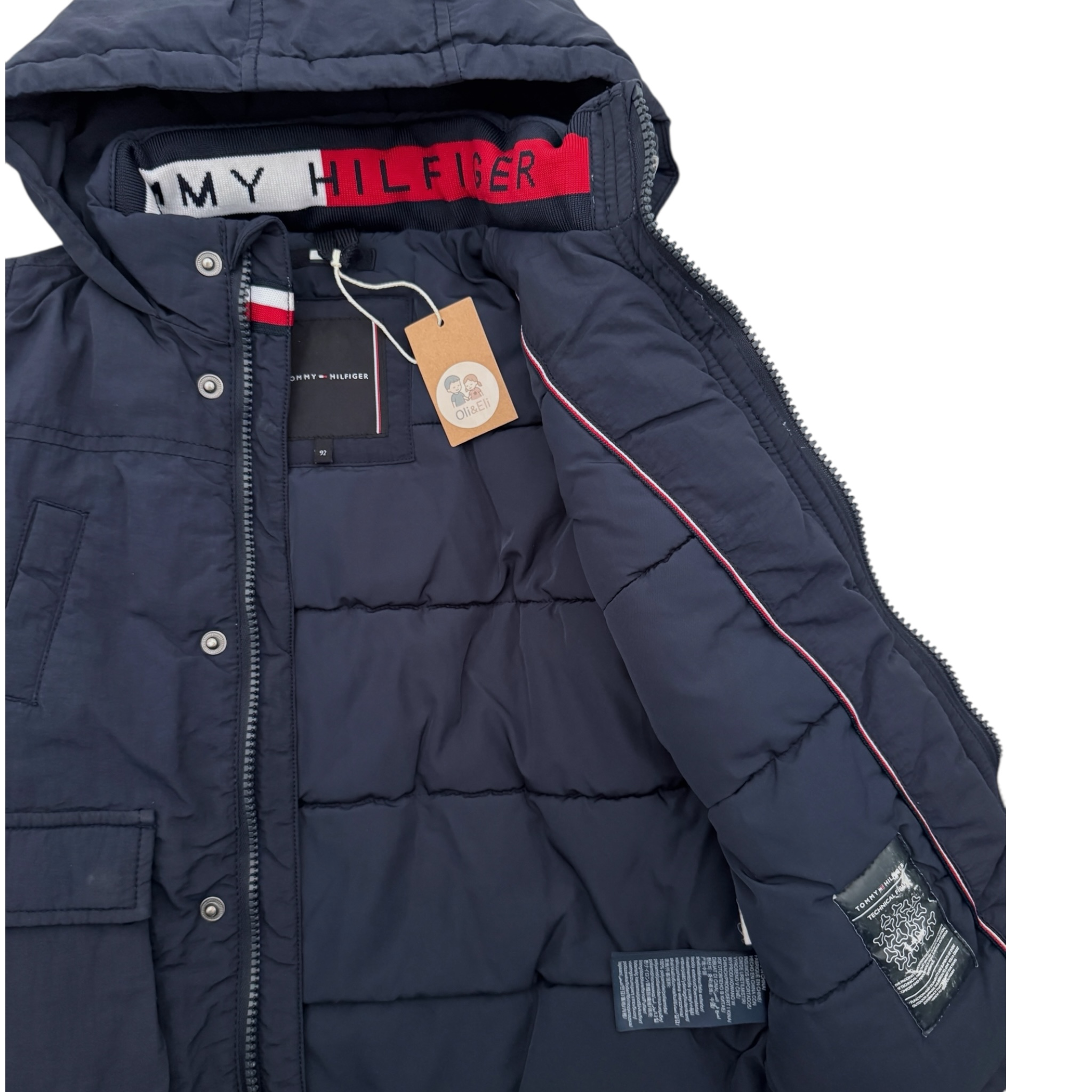 Tmavěmodrá zimní bunda Tommy Hilfiger