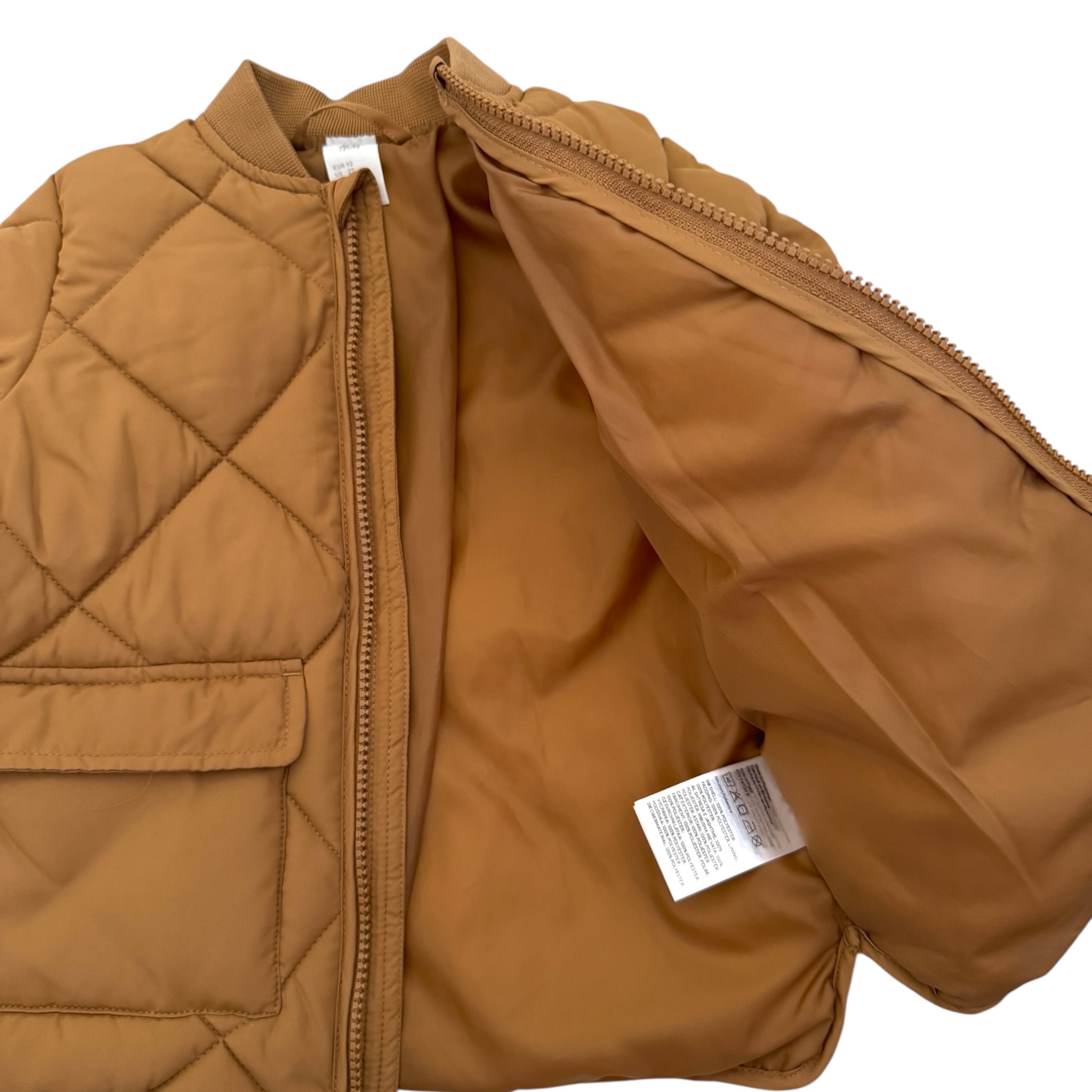 Hnědý prošívaný bomber H&M