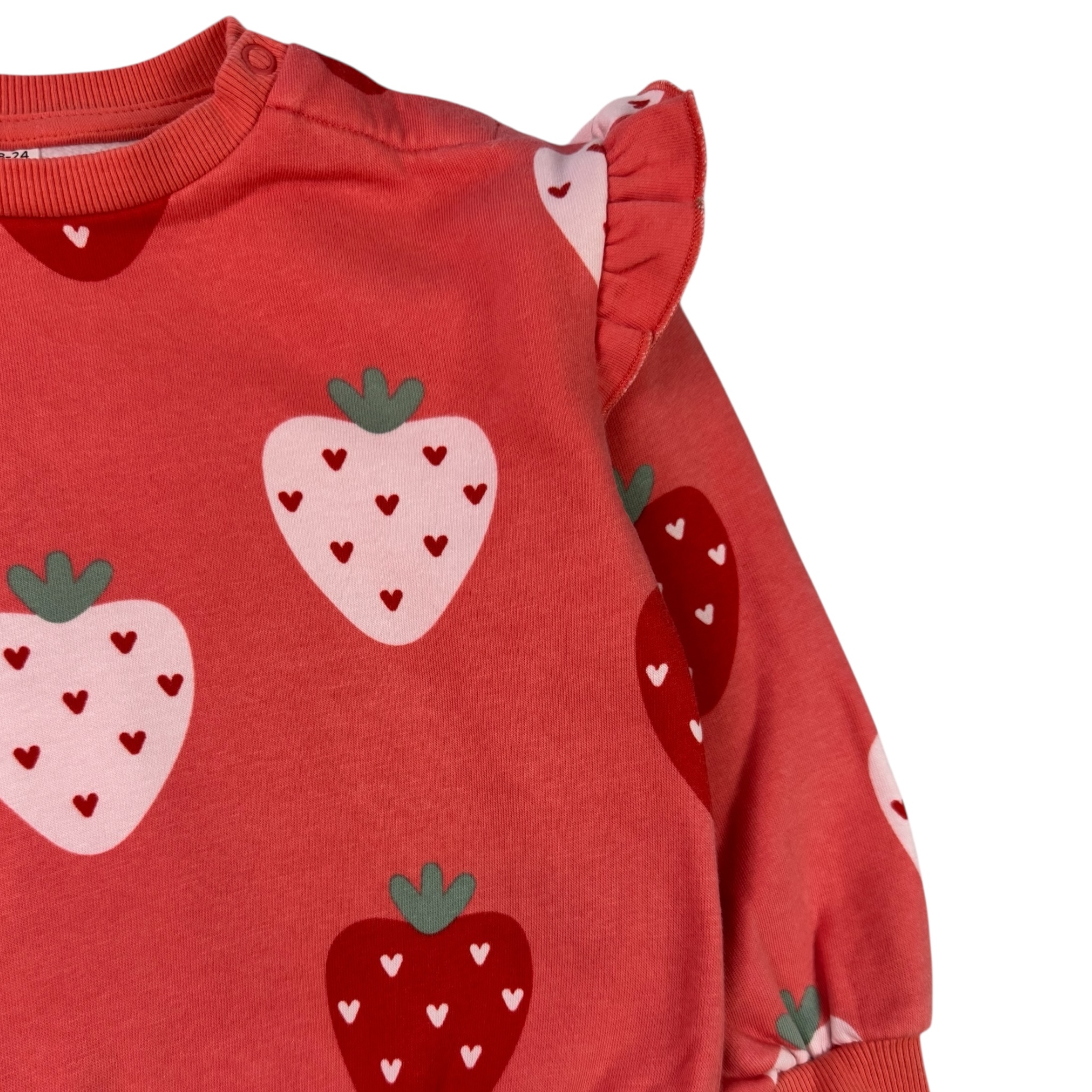 Růžová mikina s jahodami M&S