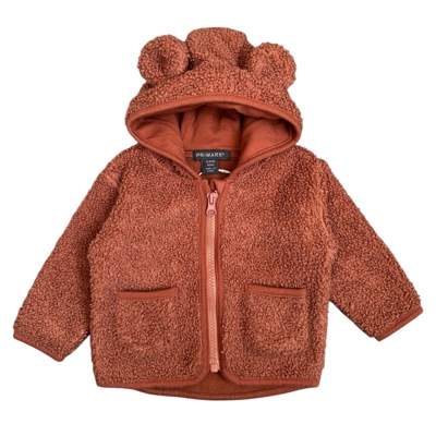 Rezavá huňatá mikina s ušima PRIMARK