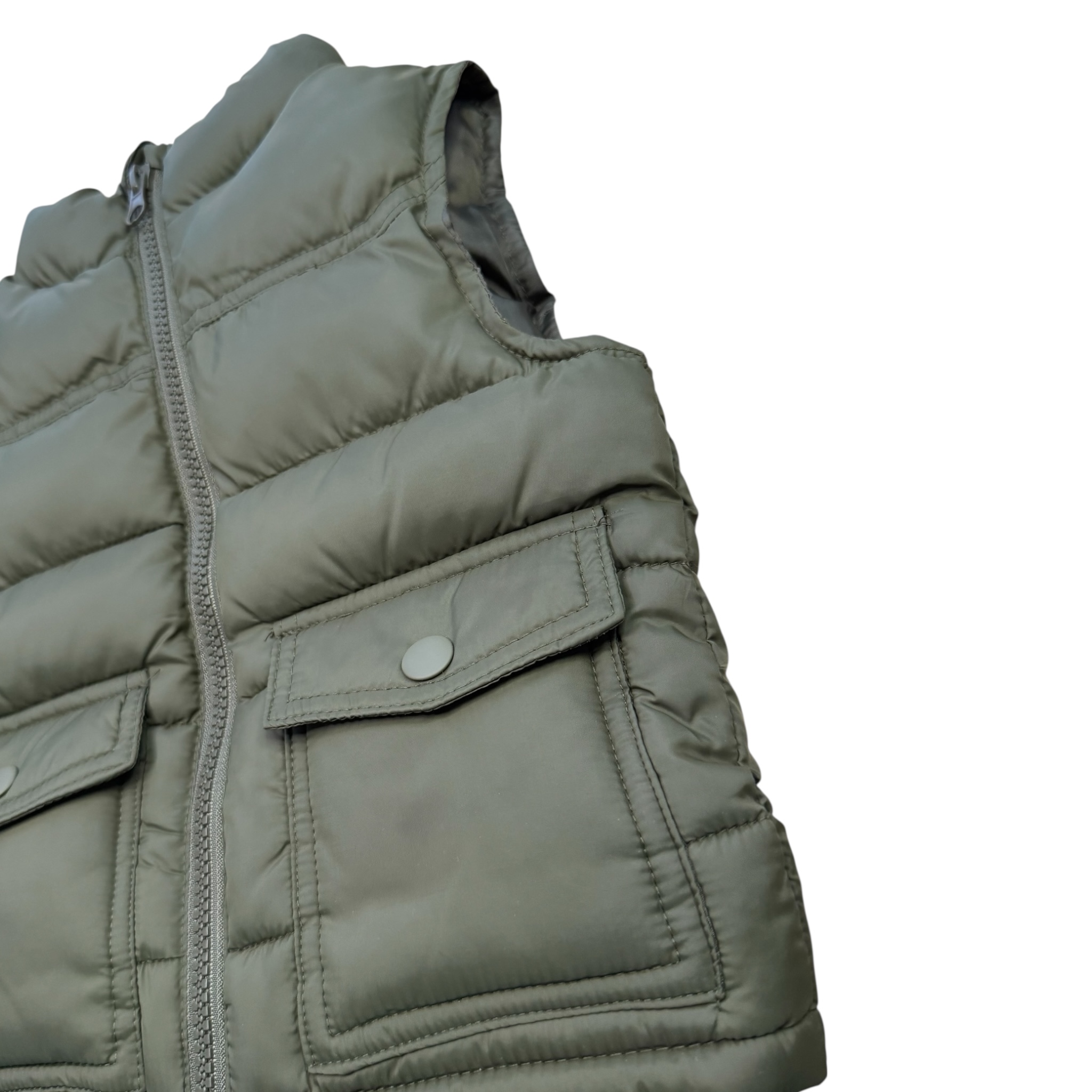 Khaki prošívaná vesta MANGO