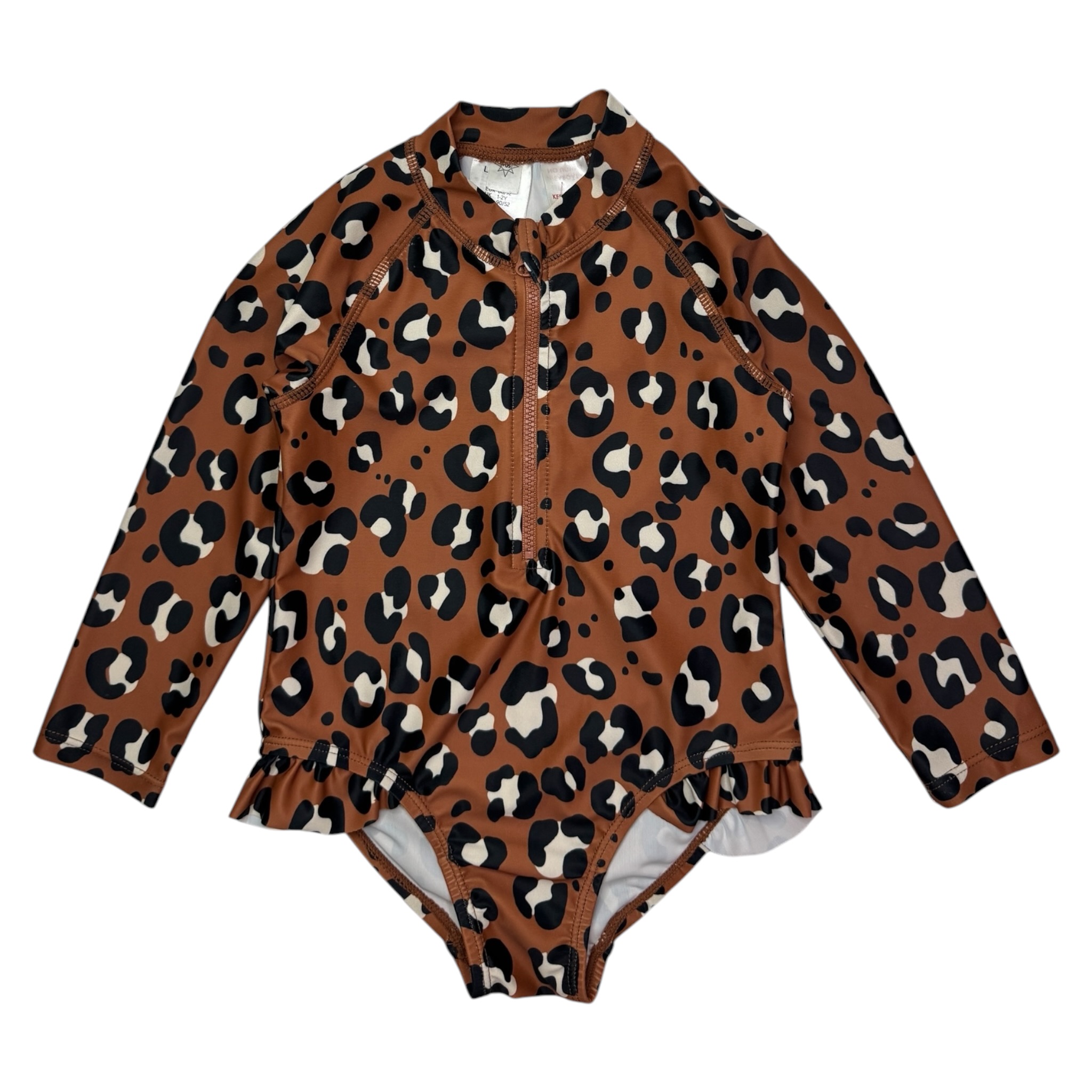 Set UV leopardích plavek a čepice Lindex