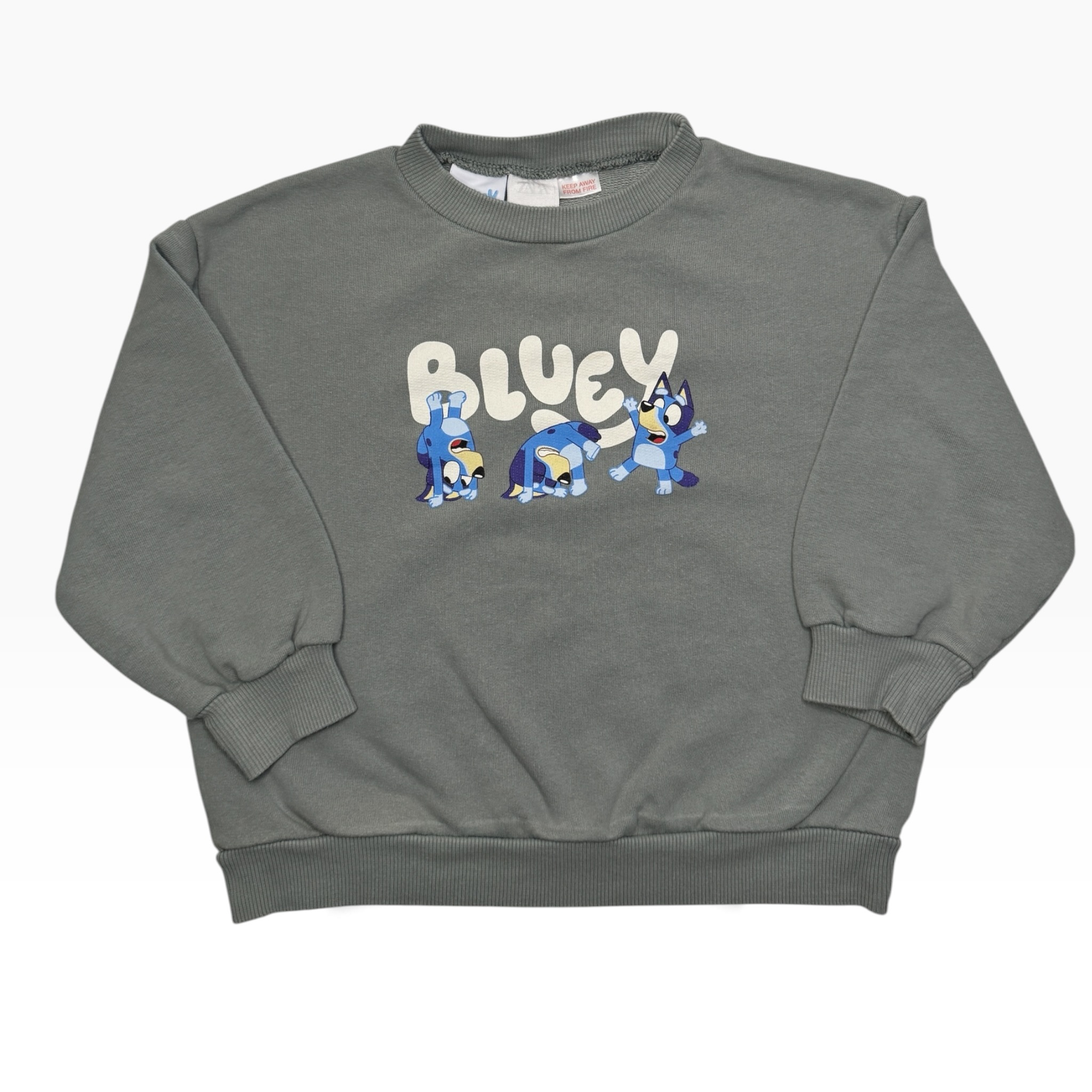 Modrošedá oversize mikina s BLUEY ZARA