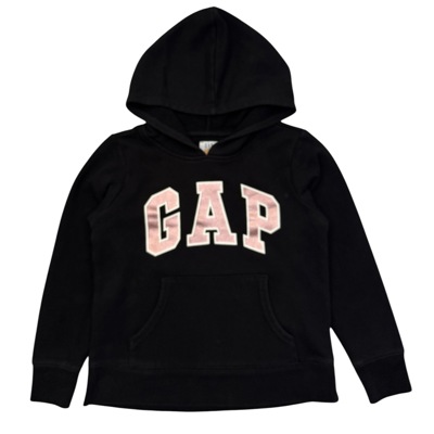 Černá mikina s metalickým logem GAP