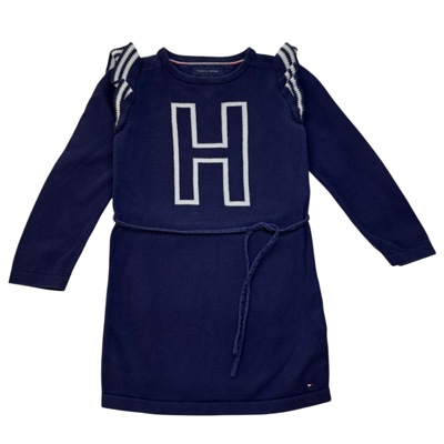 Tmavěmodré pletené šaty Tommy Hilfiger