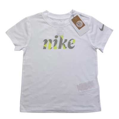 Bílé tričko s barevným logem Nike