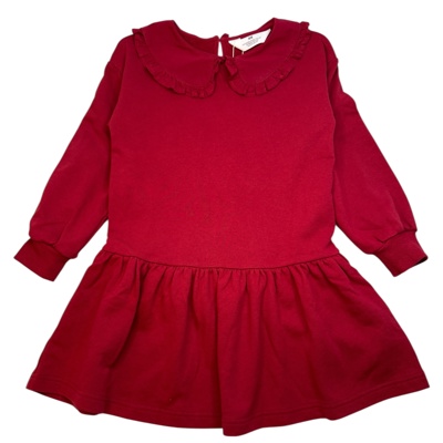 Červené teplákové šaty s límečky H&M