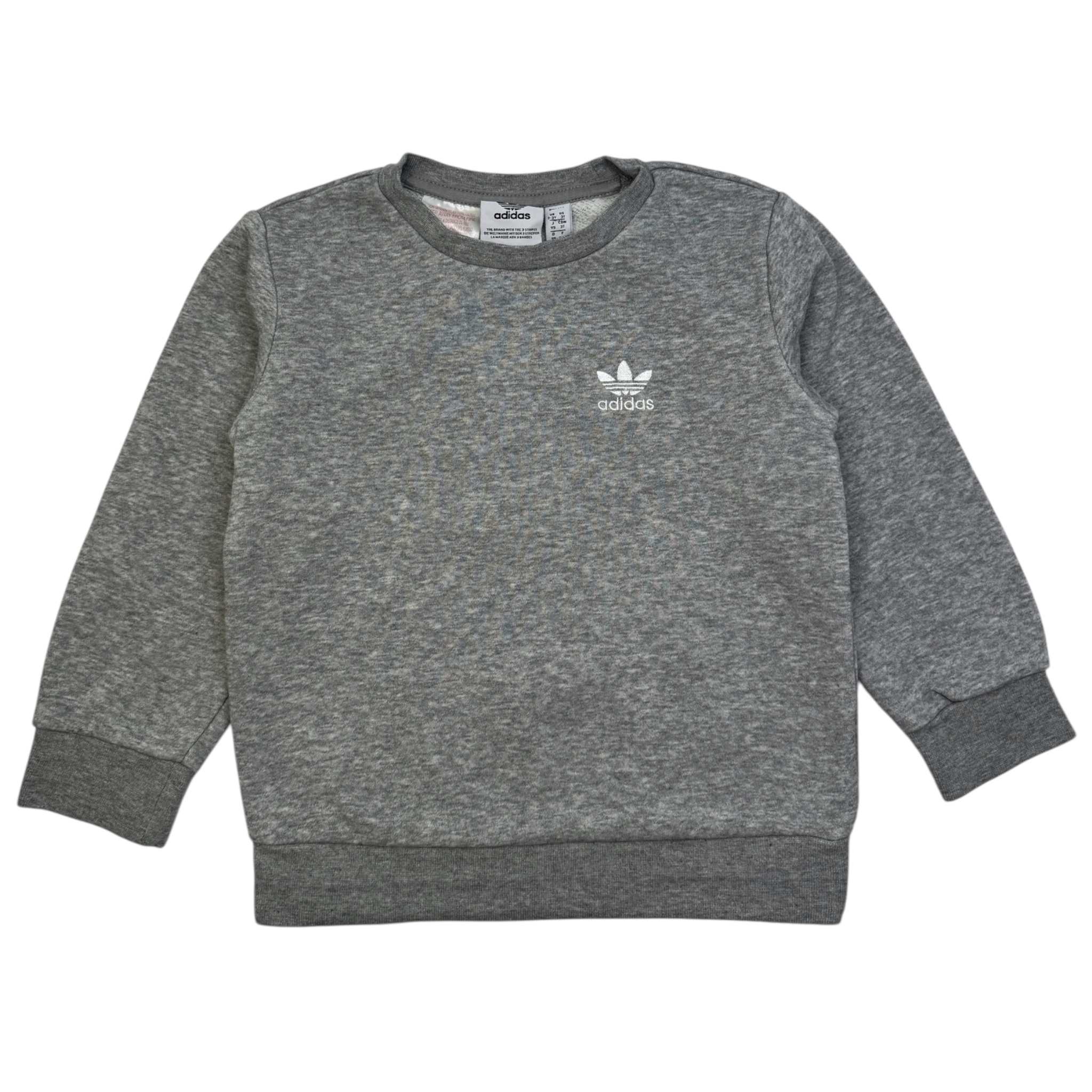 Šedá melírovaná mikina s logem Adidas