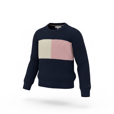 Tmavěmodrý pletený svetr Tommy Hilfiger