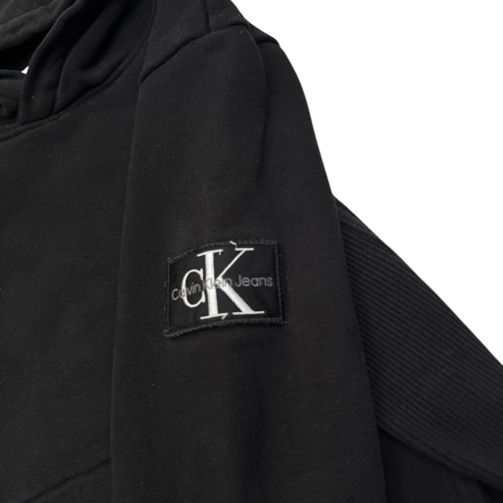 Černá mikina s kapucí a logem Calvin Klein
