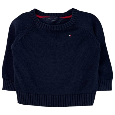 Tmavěmodrý pletený svetr Tommy Hilfiger