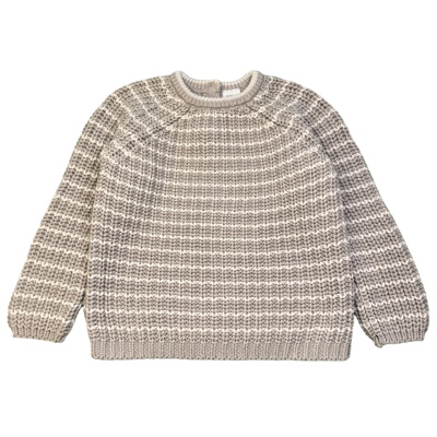 Béžový pletený svetr s pruhy H&M