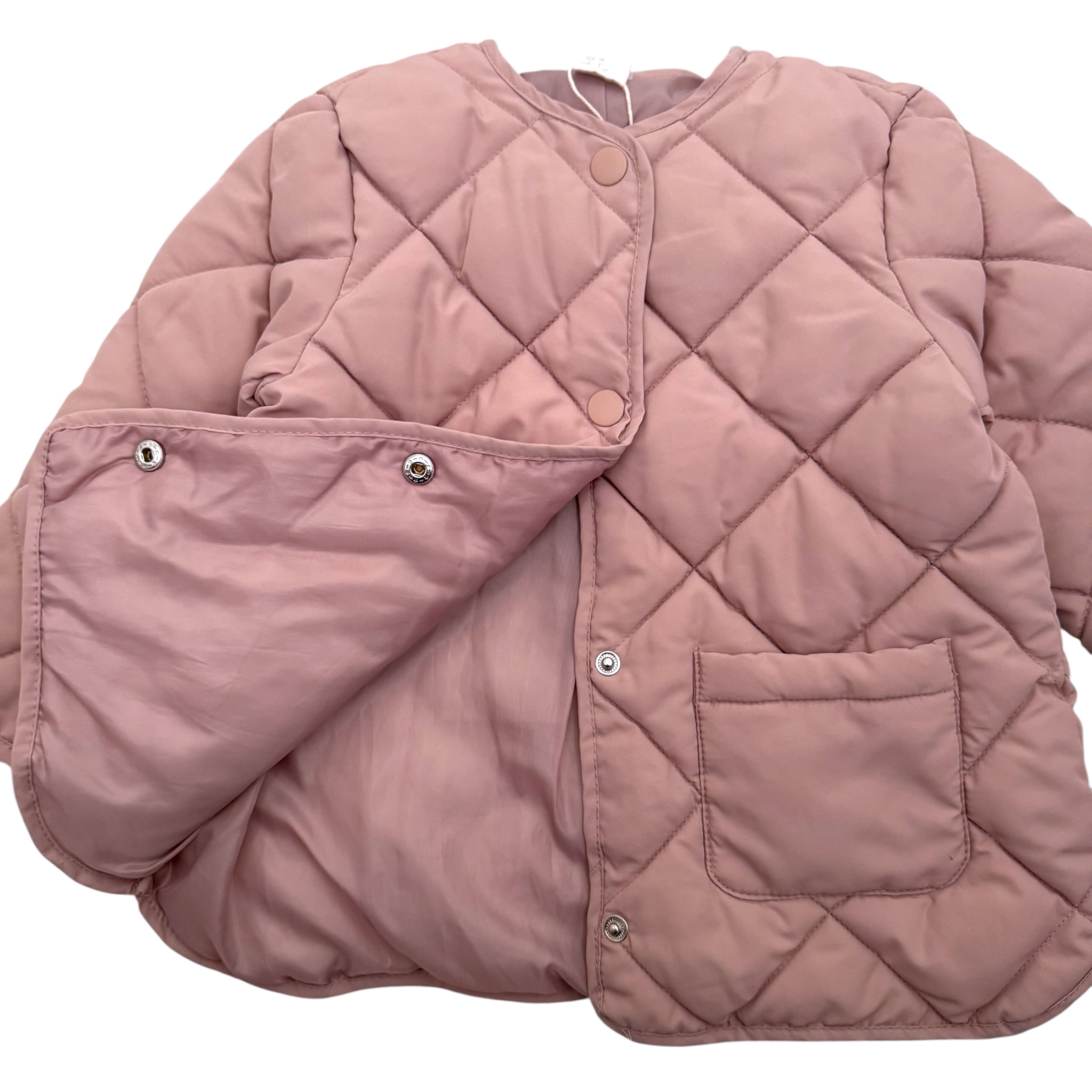 Růžový prošívaný bomber H&M