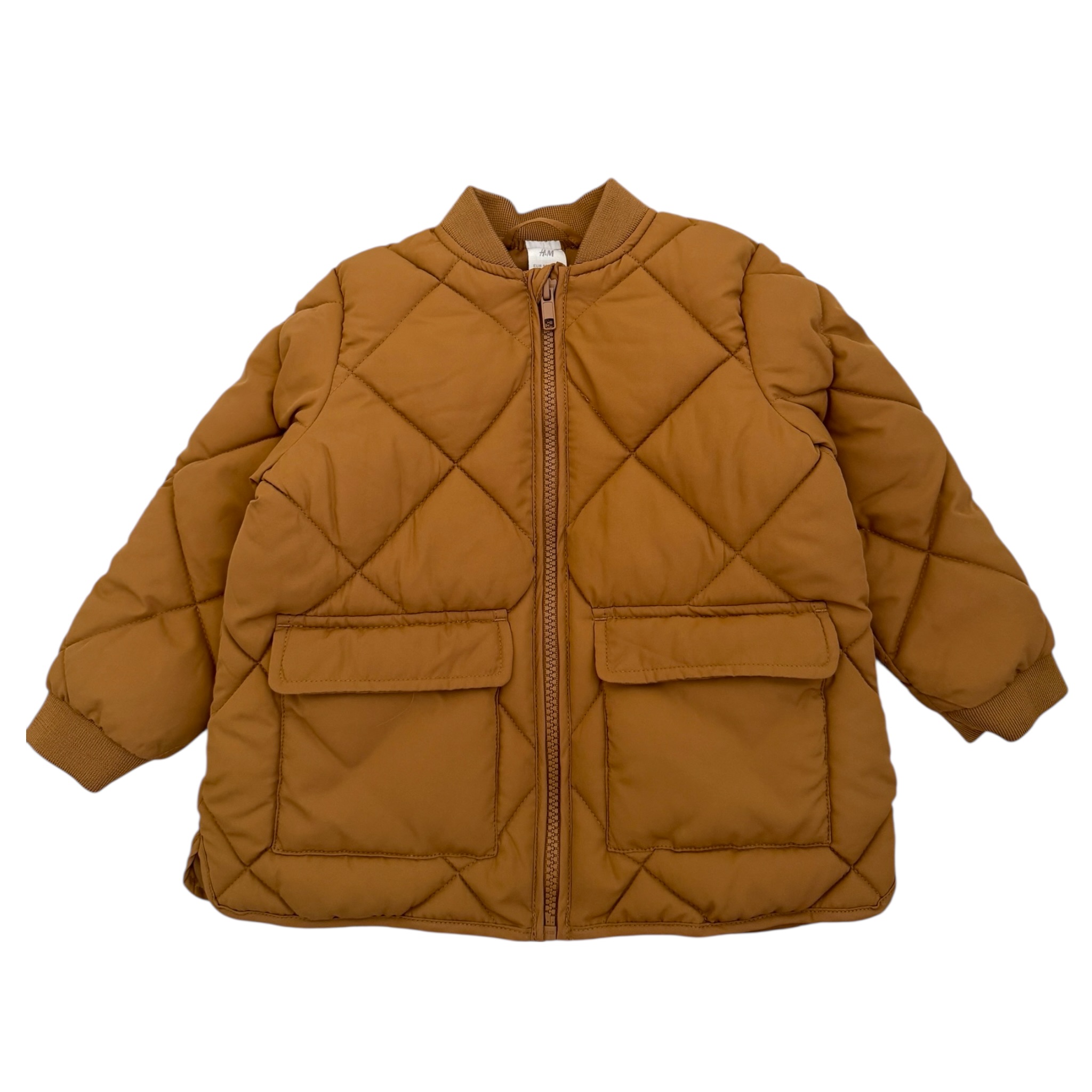 Hnědý prošívaný bomber H&M