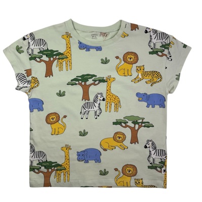 Zelené oversize tričko s motivem safari Lindex