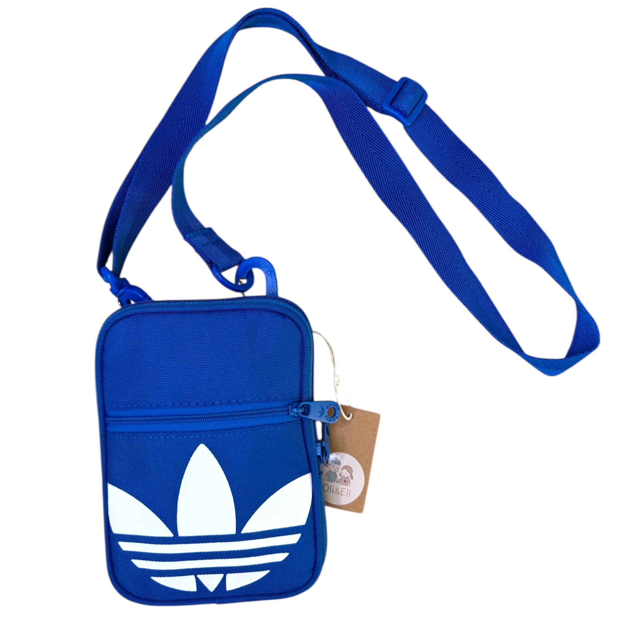 Modrá taška přes rameno s logem ADIDAS