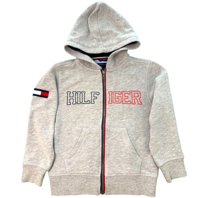 Šedá mikina na zip Tommy Hilfiger