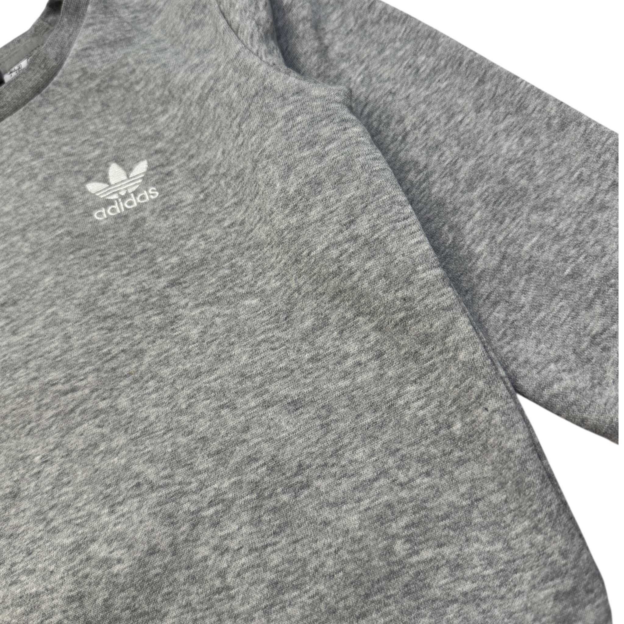Šedá melírovaná mikina s logem Adidas