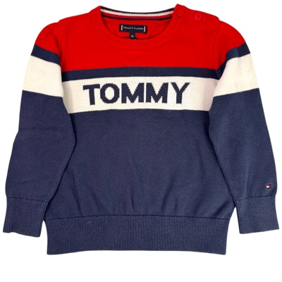 Tmavěmodrý pletený svetr Tommy Hilfiger