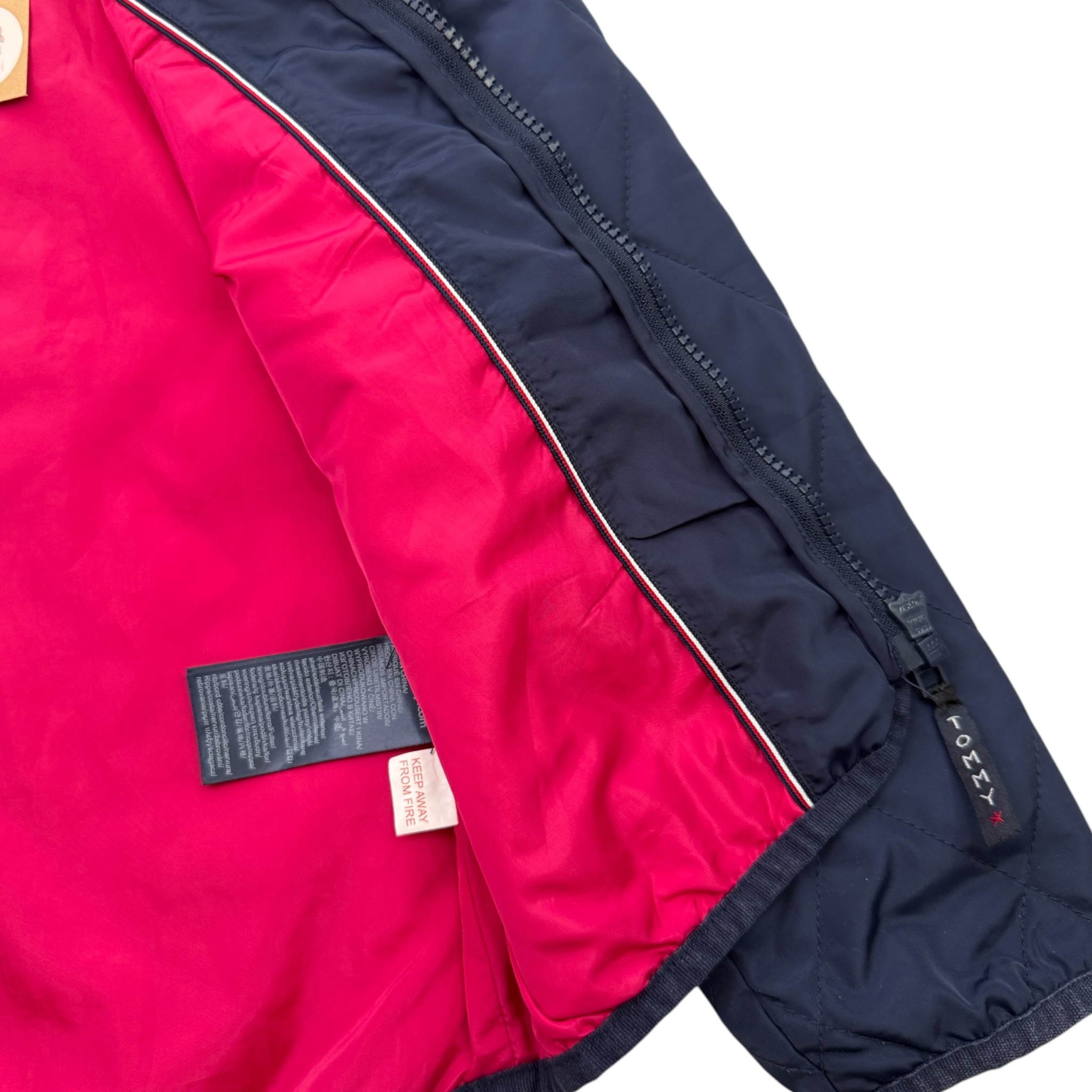 Tmavěmodrý prošívaný bomber Tommy Hilfiger