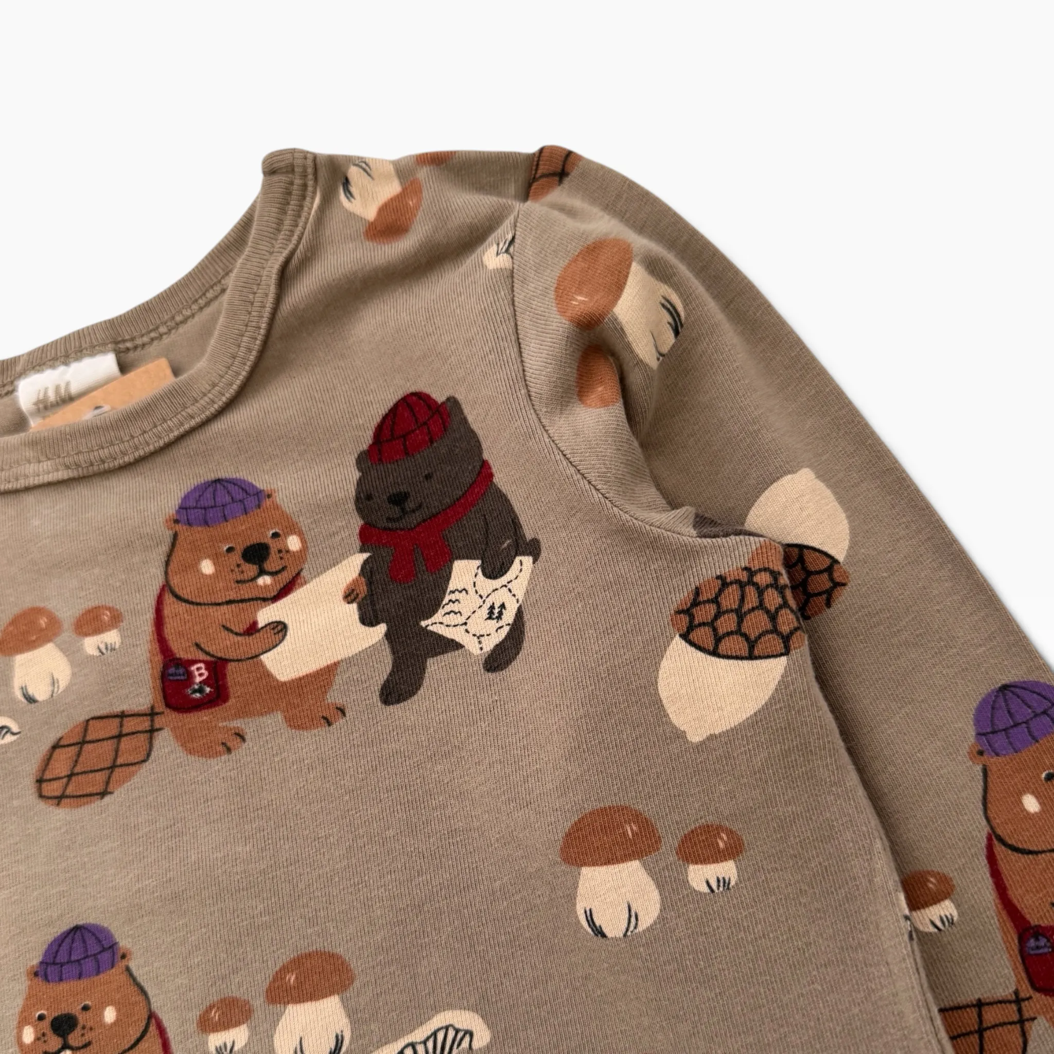 Hnědé body s podzimním vzorem H&M