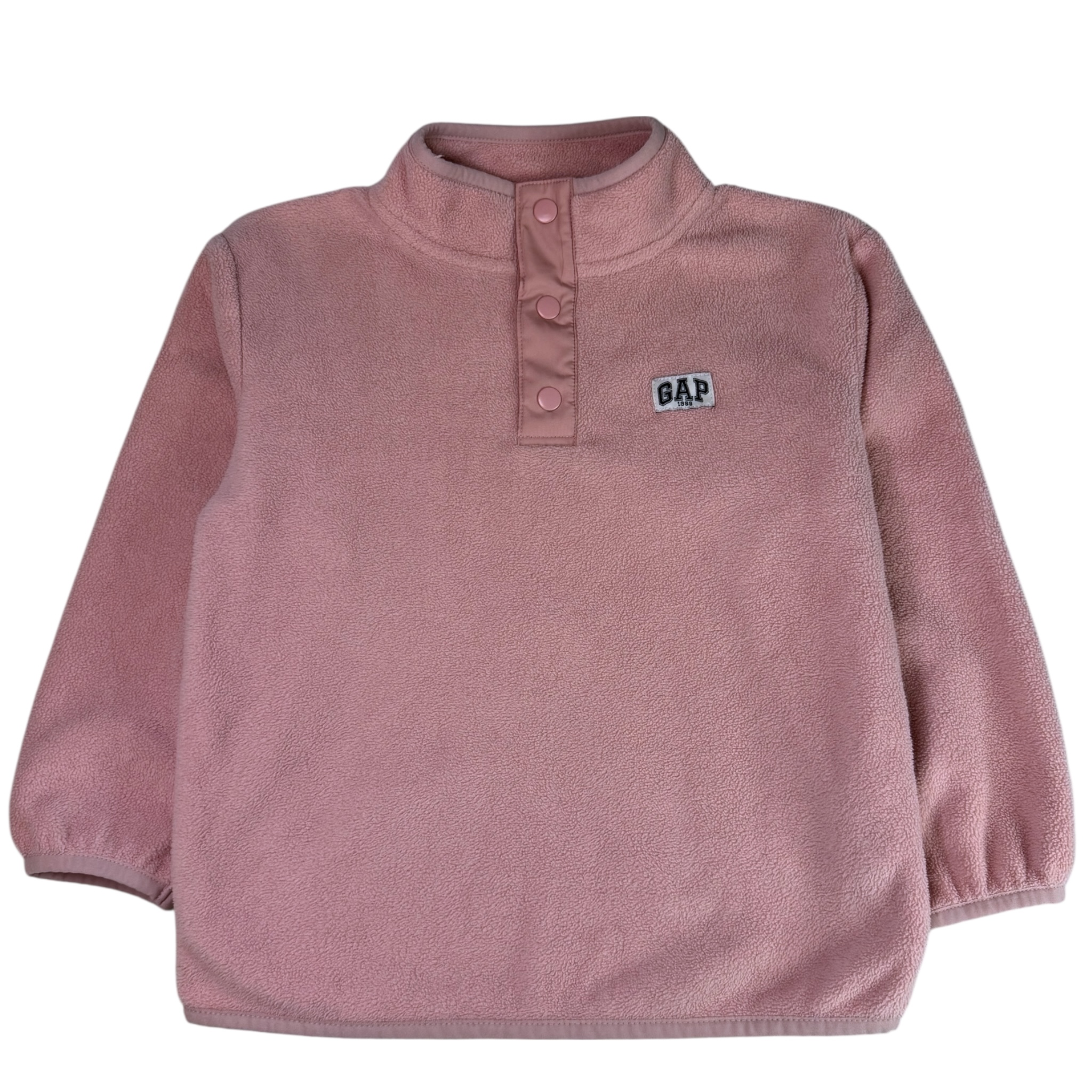Růžová fleece mikina s logem GAP