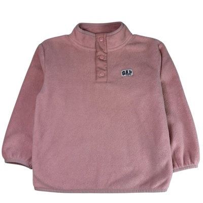 Růžová fleece mikina s logem GAP