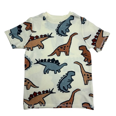 Smetanové tričko s dinosaury George