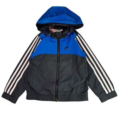 Tmavěšedo-modrá větrová bunda Adidas