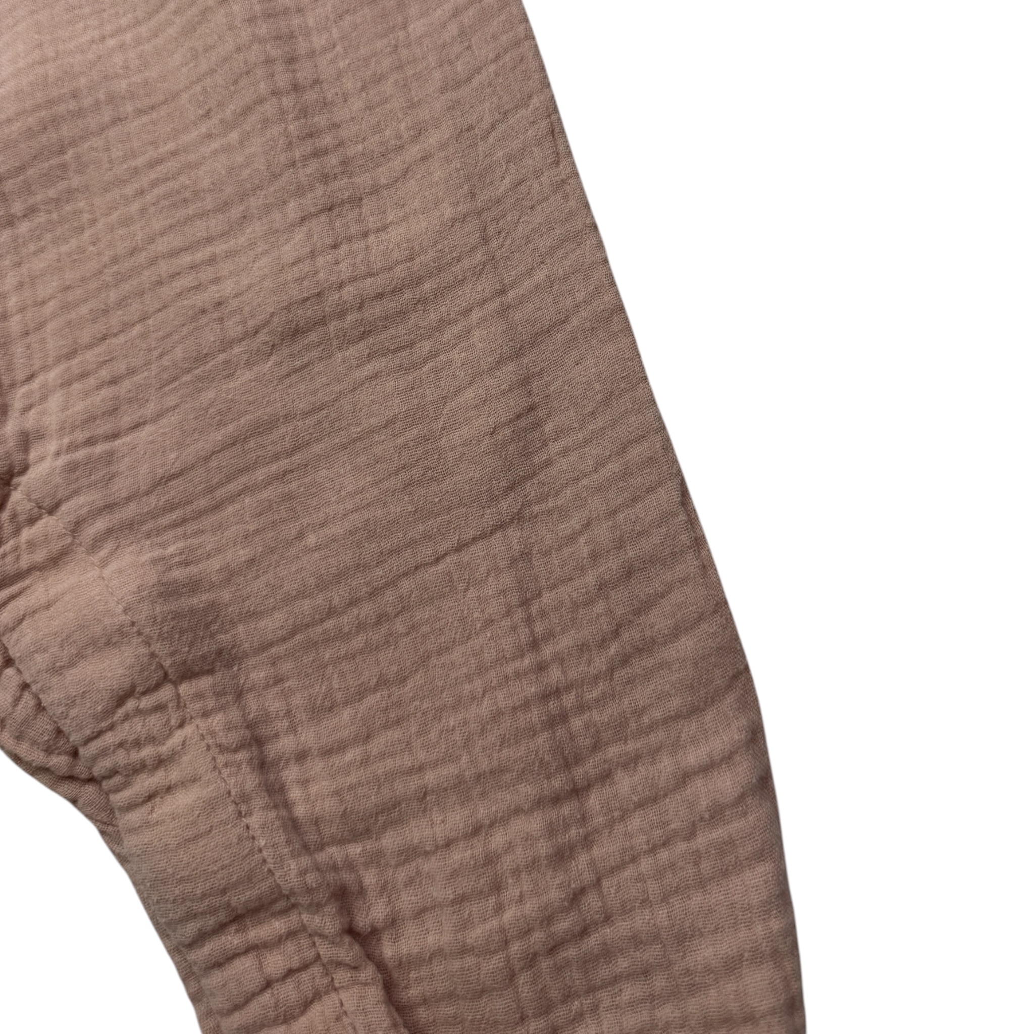 Růžový mušelínový overal H&M
