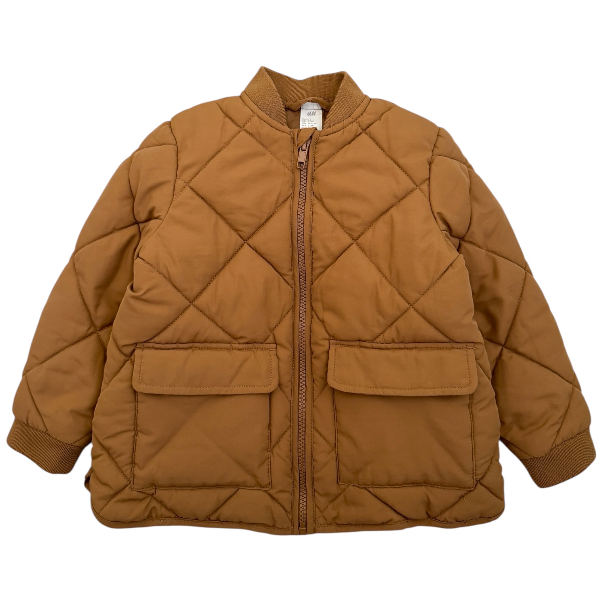 Hnědý prošívaný bomber H&M