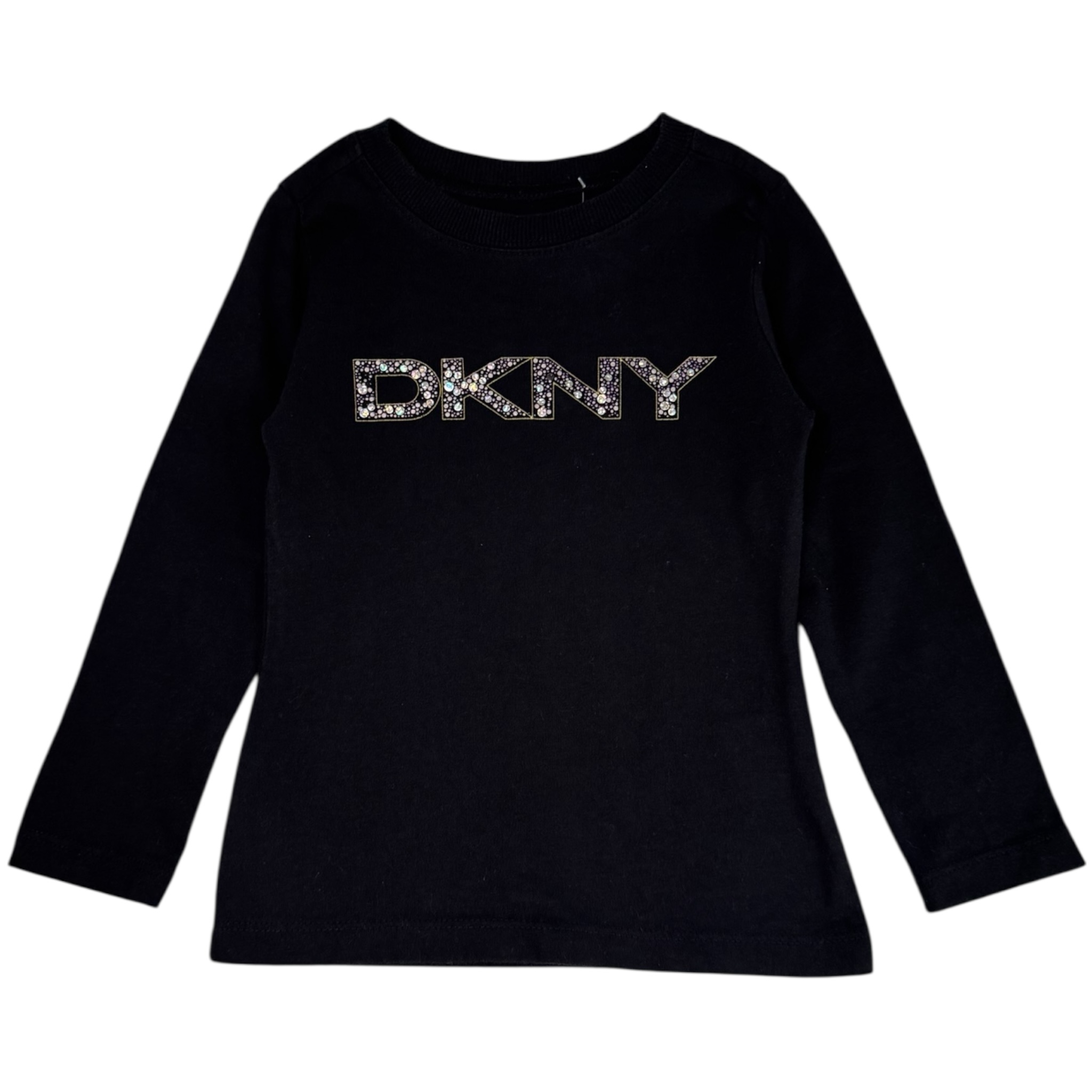 Černé triko s logem DKNY